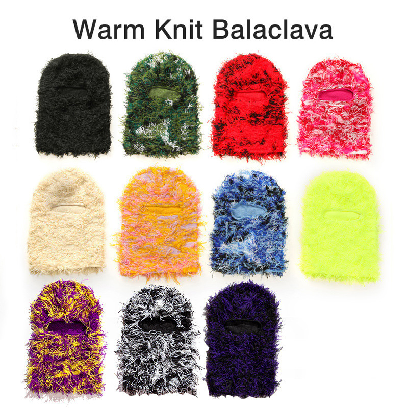 Balaclava Men And Women Funny Acrylic Knitted-قناع وجه بلاكلافا مميز - الصورة 6