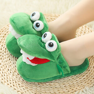 Green Dragon Plush Slippers-شبشب التنين المخملي