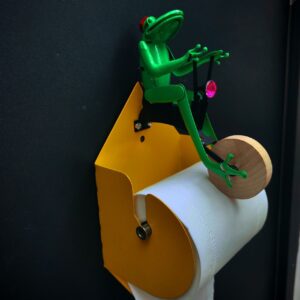 Unicycle Frog TP Holder- حامل ورق الحمام - ضفدك الدراجة