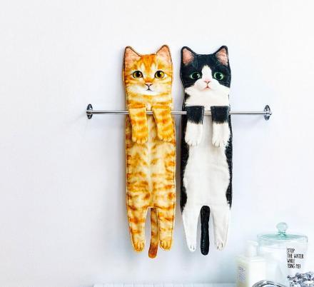 Cat hand towels-مناشف اليد على شكل قطط - الصورة 2